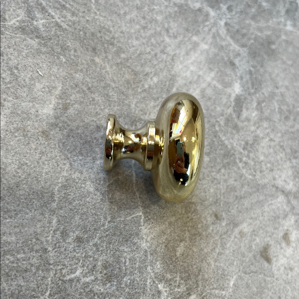 Gently Used 25 Elegant Gold Cabinet Knobs with New and Used Screws